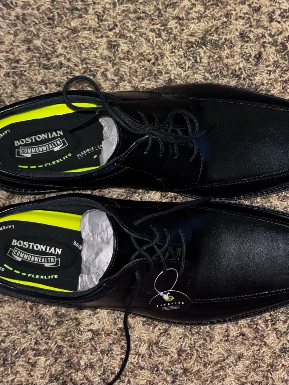 Bostonian Men's Ipswich Apron Black Leather Lace-Up Oxford Shoes Size 15 M